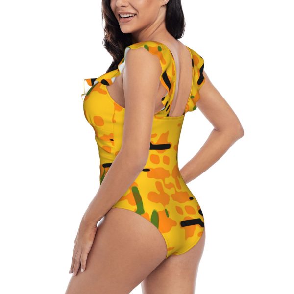 Women's Ruffle One Piece Swimsuit - Image 4