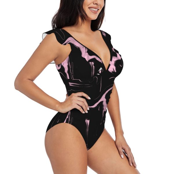 Women's Ruffle One Piece Swimsuit - Image 3